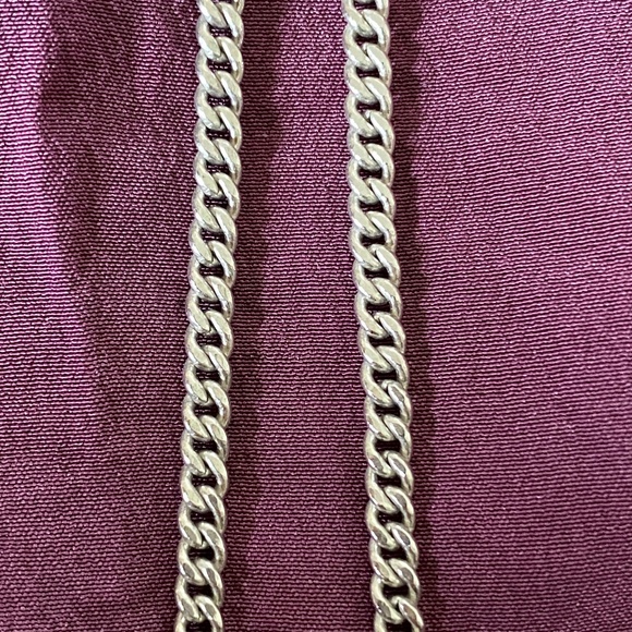 Agem I Sterling Silver Curb Neck Chain 30" - Picture 6 of 16